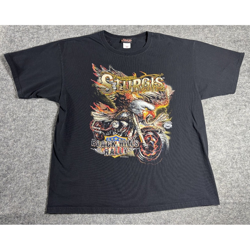 Sturgis 2011 Black Hills Rally Tee XXL Biker Motorcycle Graphic Vintage‎ USA